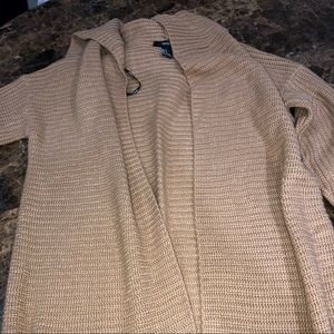 Long cardigan with hoodie